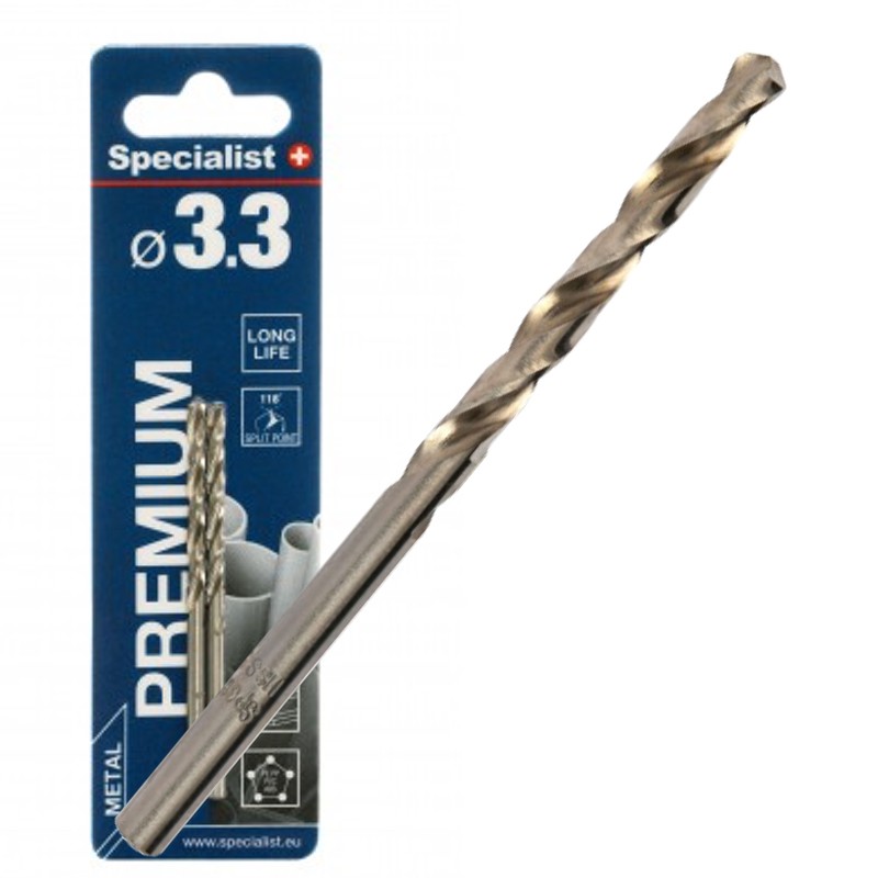 SPECIALIST+ metalo grąžtas BASIC, 3.3mm, 2 vnt. - Image 3