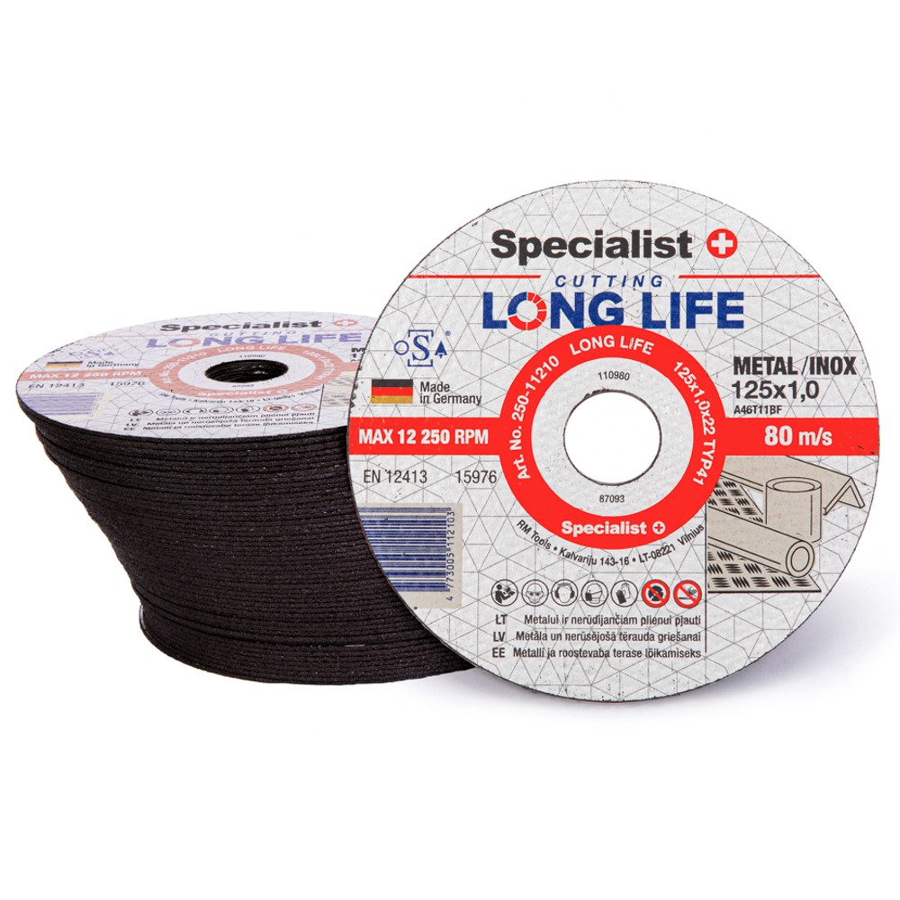 SPECIALIST+ metalo pj.diskas LONG LIFE, 125x1x22 mm - Image 4