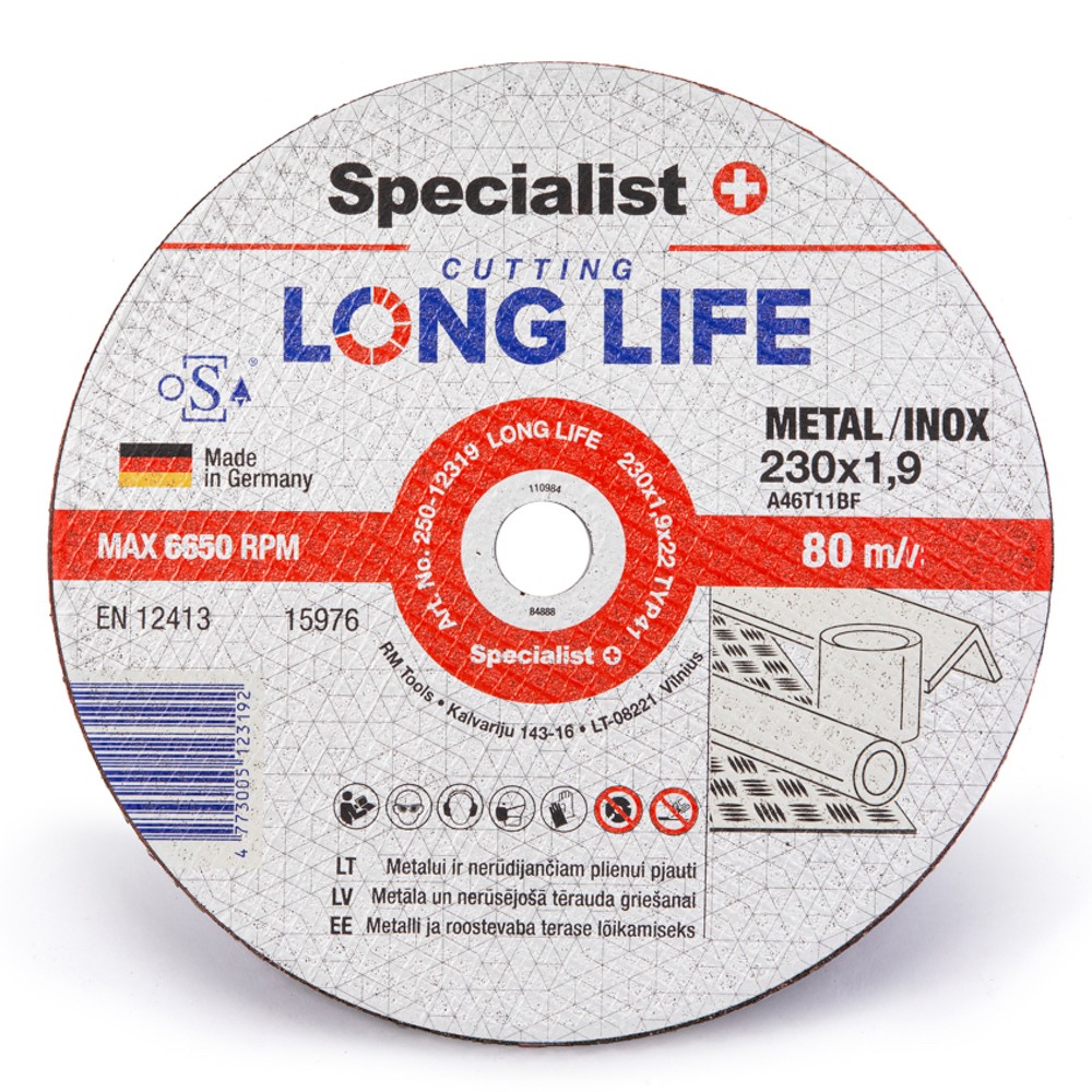 SPECIALIST+ metalo pj.diskas LONG LIFE, 230x1.9x22 mm - Image 5