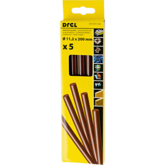 Karštų klijų lazdelės 11,2 mm x 200 mm, rudos, 5 vnt.