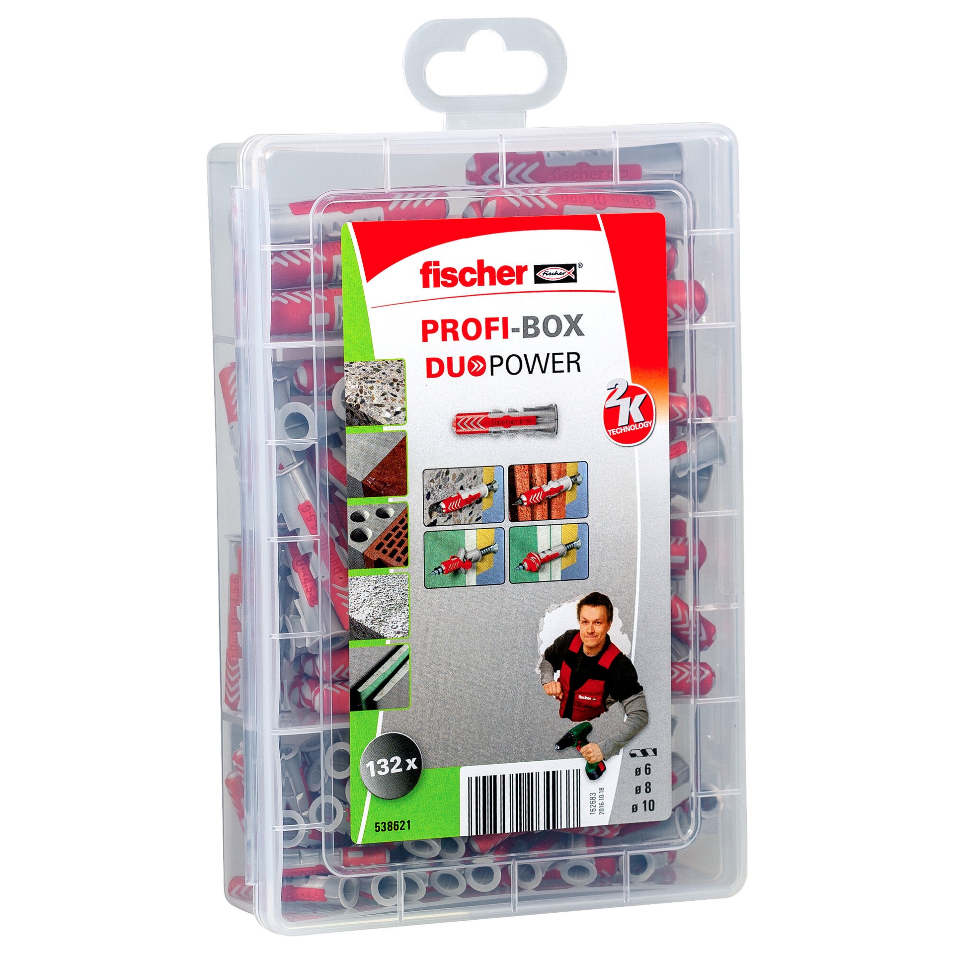 Kaiščių DuoPower rinkinys Profi-Box , Fischer 132 vnt.