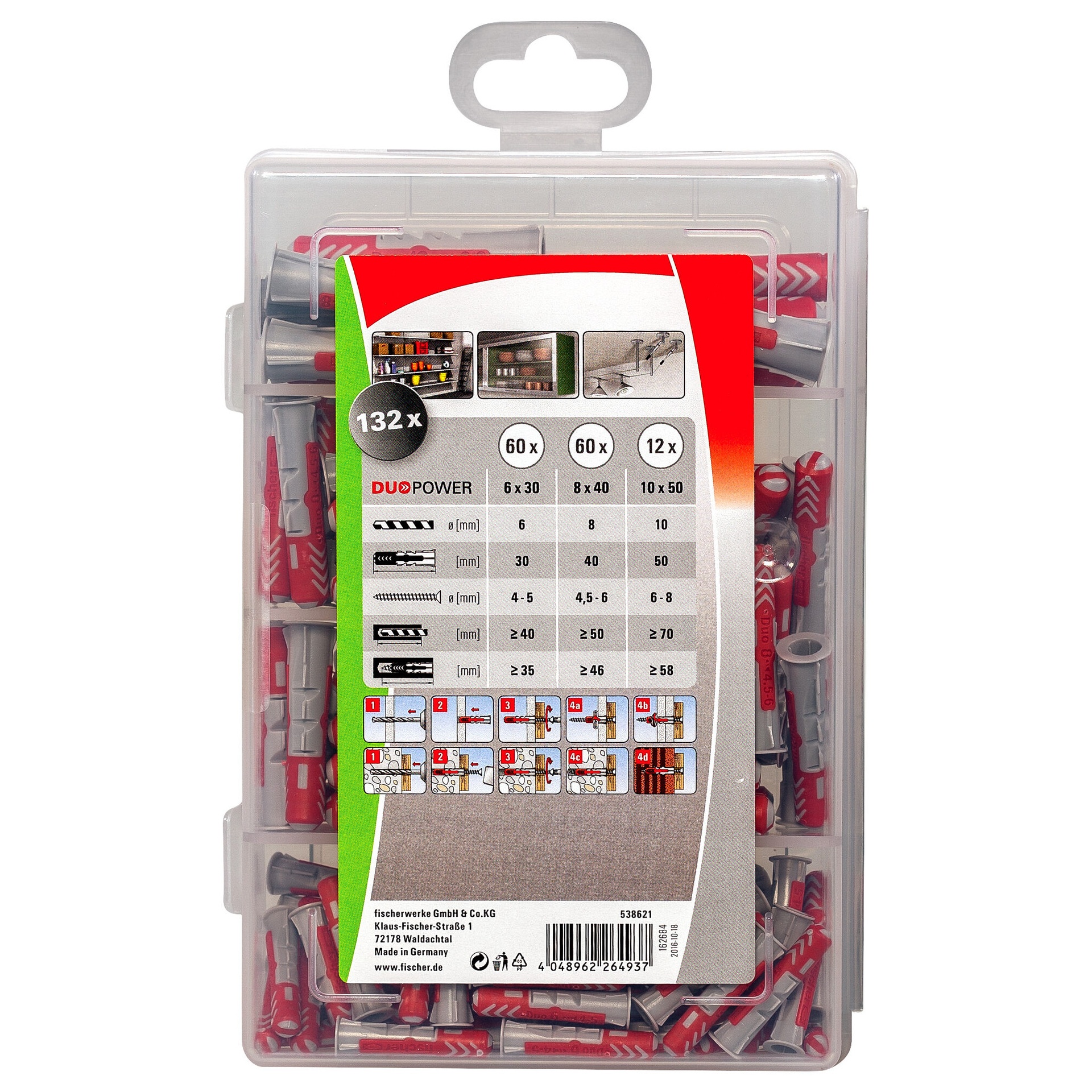 Kaiščių DuoPower rinkinys Profi-Box , Fischer 132 vnt. - Image 4