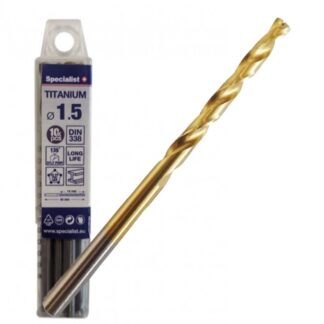 SPECIALIST+ metalo grąžtas TITAN, 1.5 mm, 10 vnt.