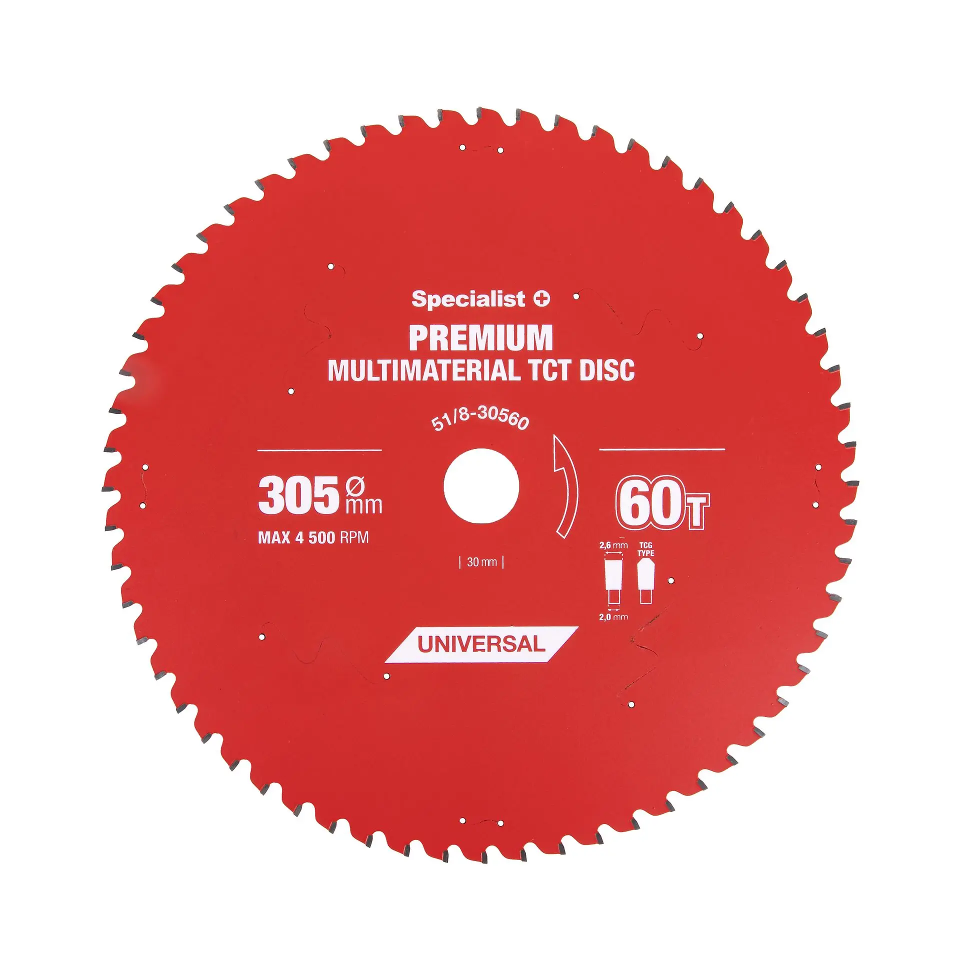 Pjovimo diskas 305x60Tx30mm, Multimaterial PREMIUM, SPECIALIST+ - Image 2