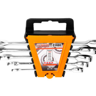 Raktų kompl. su terkšle 8 - 19 mm, 5 vnt.