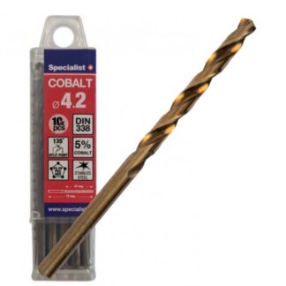 SPECIALIST+ metalo grąžtas COBALT, 4.2 mm, 10 vnt.