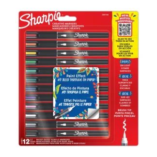 Akriliniai kūrybiniai markeriai vandens pagrindu, 12 vnt, SHARPIE