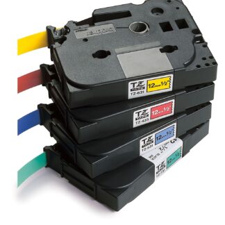 Juostelė, juoda ant balto, 9 mm