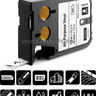 Vinilinė juost. XTL 19 mm juod./pilk.