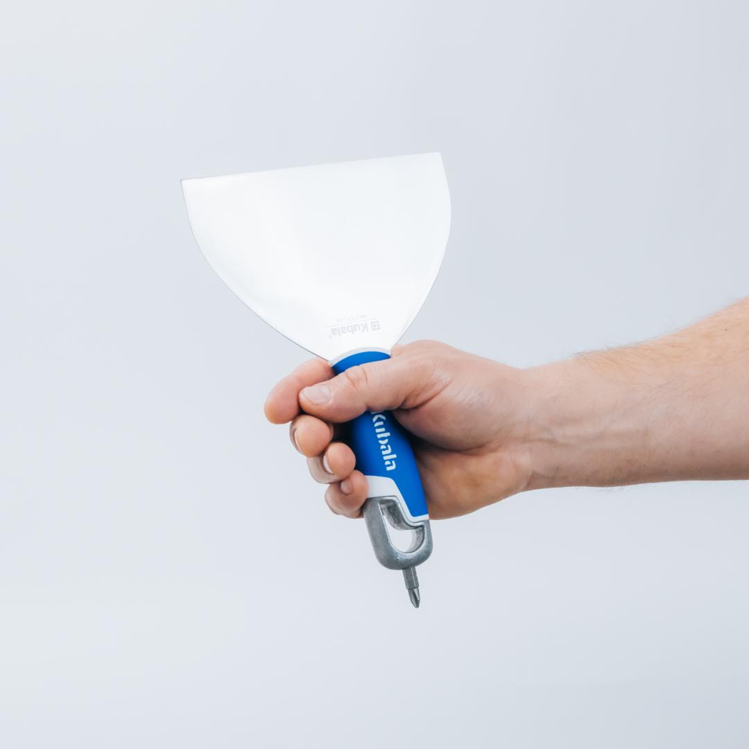 Nerūd. plieno glaistyklė su rankenoje įmontuota sukimo galvute 150 mm. Master Line - Image 4