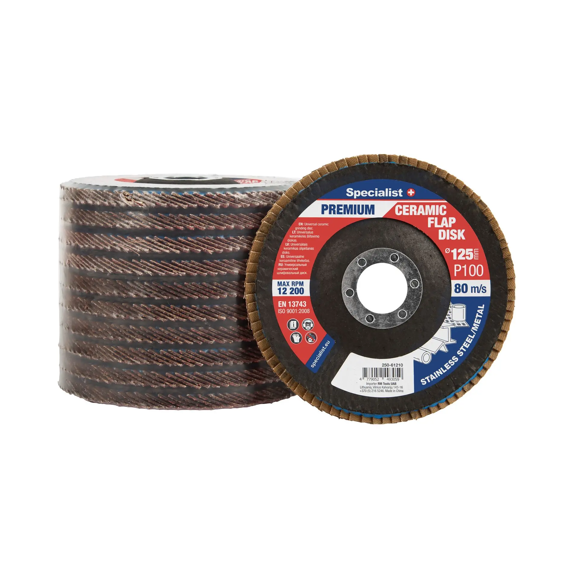 Lapelinis šlifavimo diskas 125 mm, P100, Ceramic PREMIUM, SPECIALIST+ - Image 6