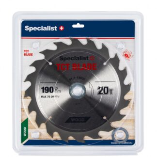 SPECIALIST+ pjovimo diskas, 190x20Tx30/20/16 mm