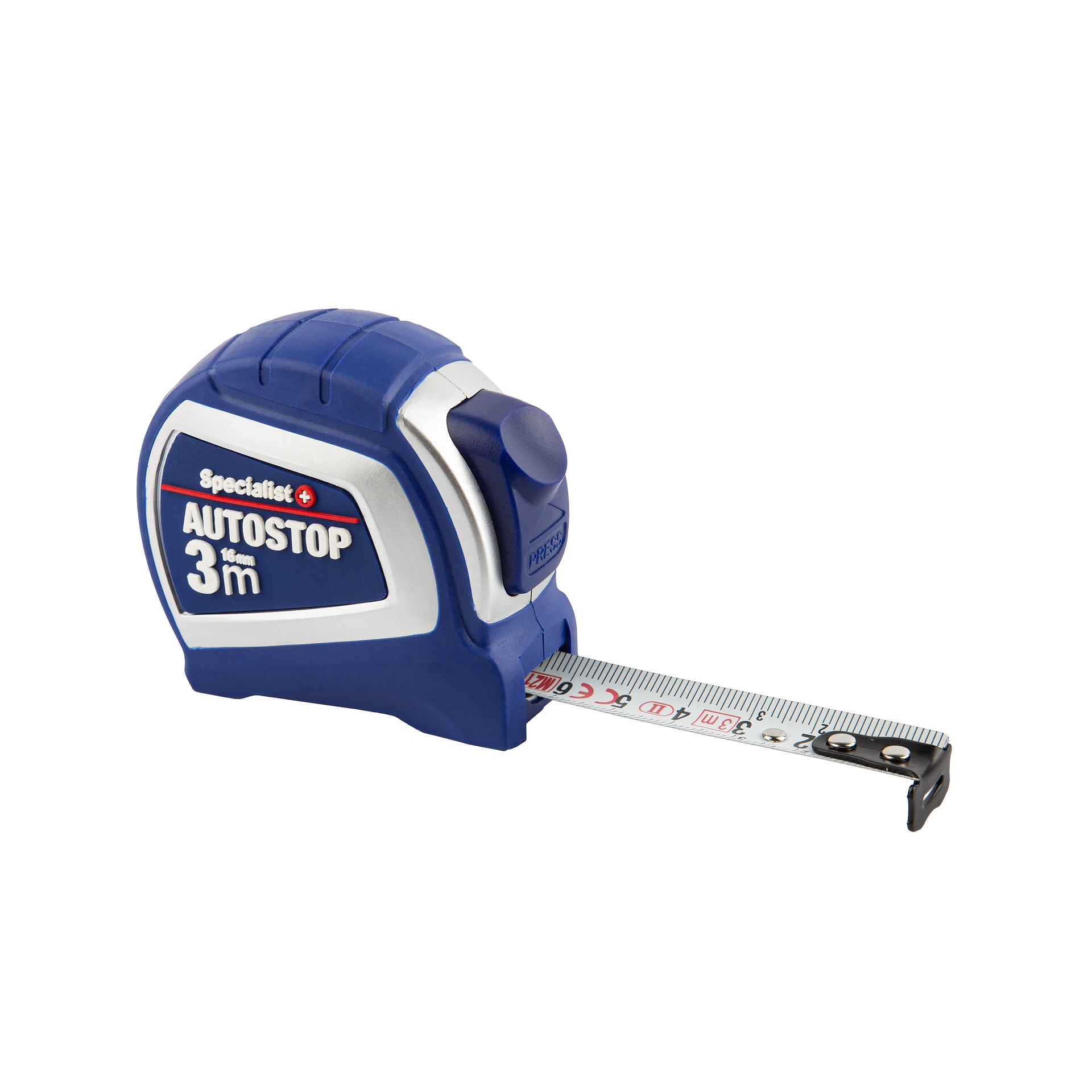 SPECIALIST+ ruletė AUTOSTOP 3 m, 16 mm