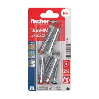 Tuščiavidurių konstrukcijų kaištis DuoHM 5x55 S PH TX, Fischer, 4 vnt.