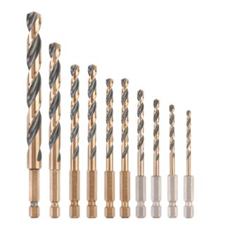 Grąžtų metalui rinkinys HEX 1/4, DeWALT, 10 vnt.