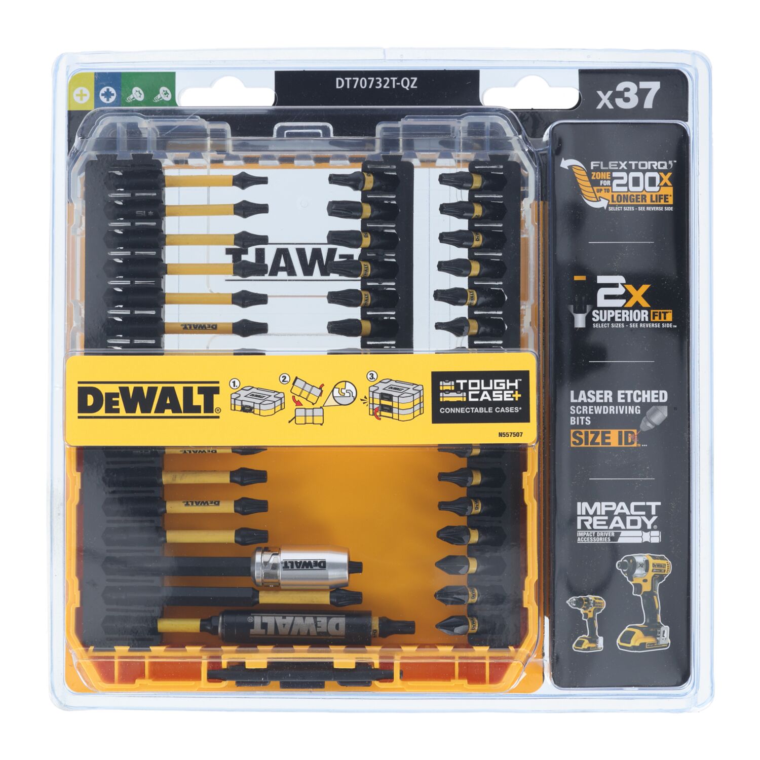 Smūginių antgalių rinkinys Flextorq, DeWALT, 37 vnt. - Image 5