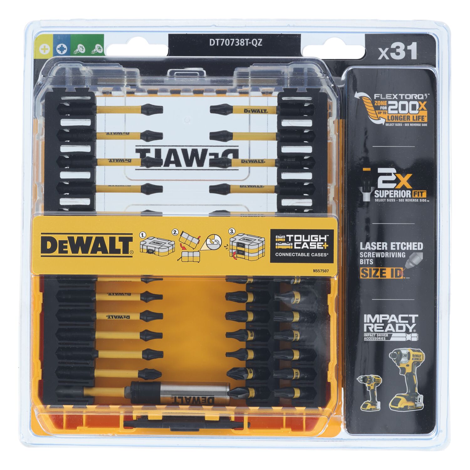 Smūginių antgalių rinkinys EXTREME FLEXTORQ, DeWALT, 31 vnt. - Image 12