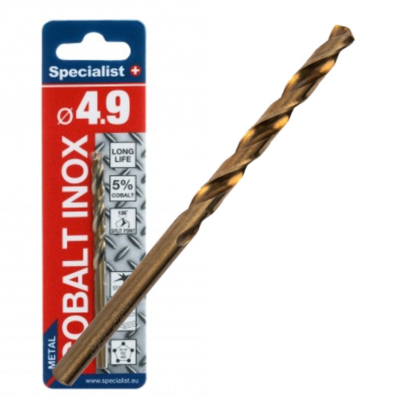 SPECIALIST+ metalo grąžtas COBALT, 4.9 mm
