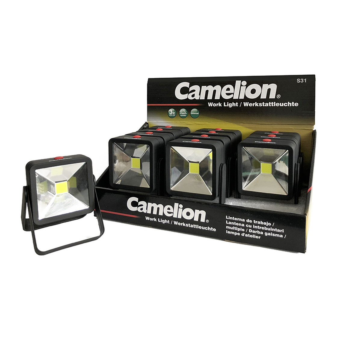 Žibintuvėlis COB LED, 3W, 200lm, 4xAAA, CAMELION - Image 2