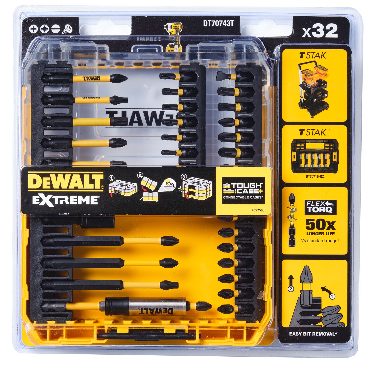 Smūginių antgalių rinkinys FLEXTORQ, DeWALT, 32 vnt. - Image 5