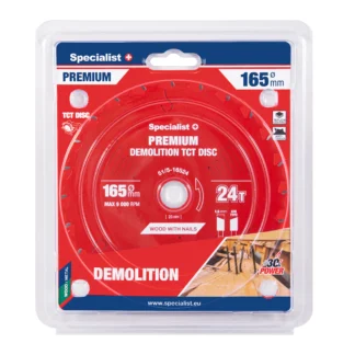 Pjovimo diskas 165x24Tx20mm, Demolition PREMIUM, SPECIALIST+