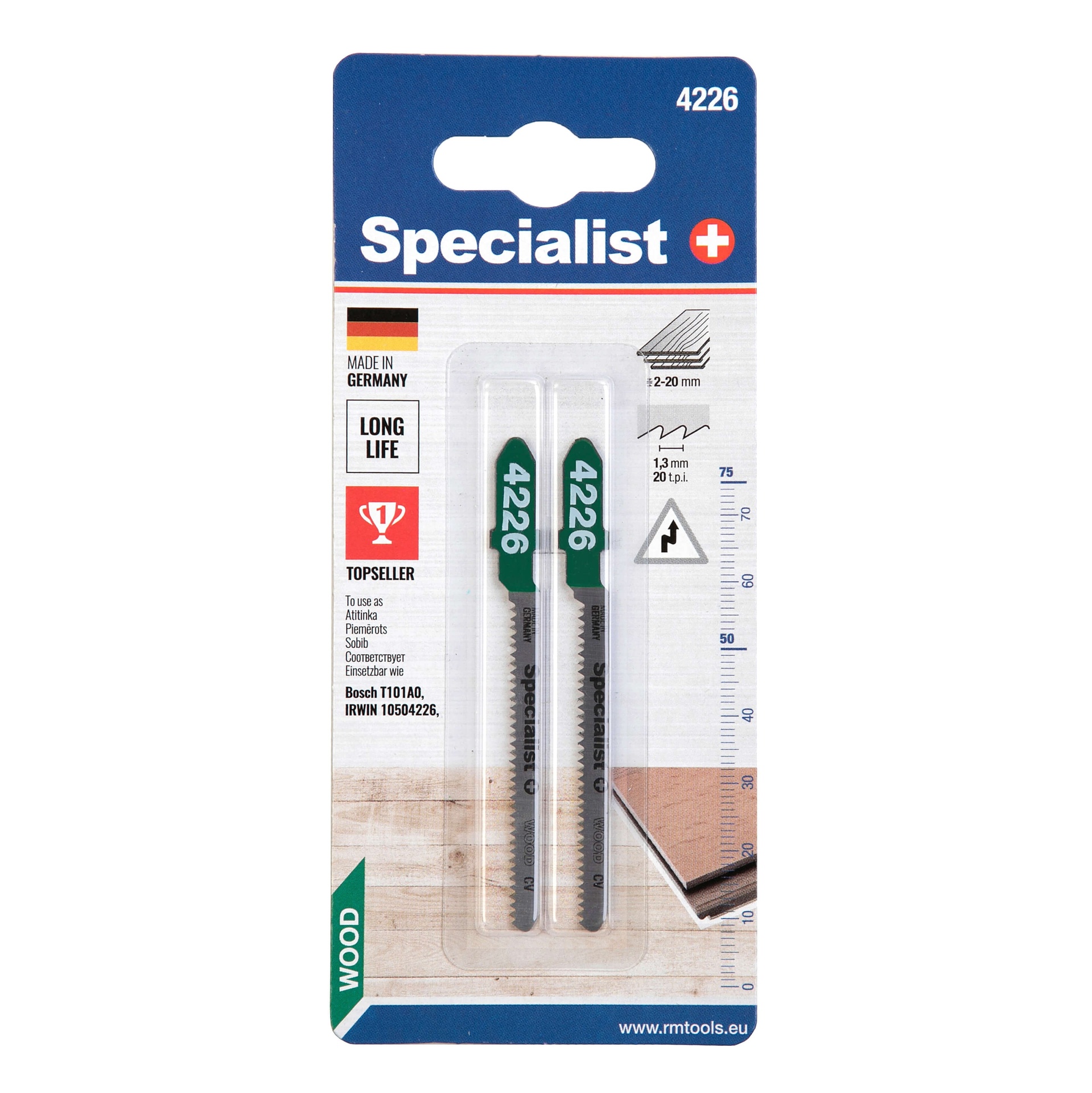 SPECIALIST+ pjūklelis 4226 (T101AO), 2 vnt. - Image 3