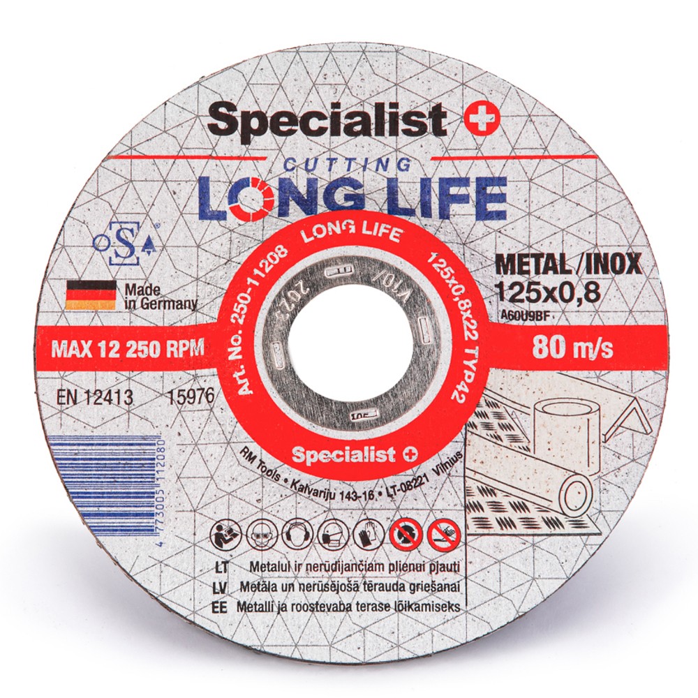 SPECIALIST+ metalo pj.diskas LONG LIFE, 125x0.8x22 mm - Image 5