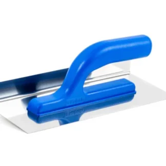 Nerūdijančio plieno kampinė glaistyklė su plastikine rankena 100×270×30 mm. KUBALA