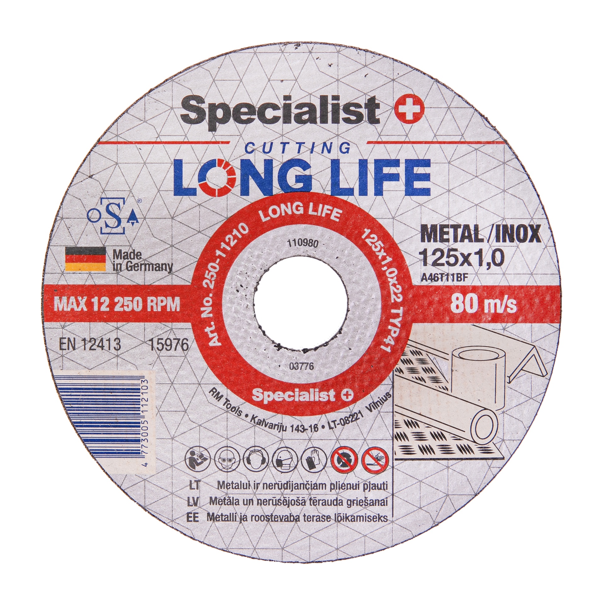 SPECIALIST+ metalo pj.diskas LONG LIFE, 125x1x22 mm - Image 5