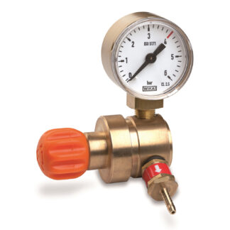 Reguliuojamas dujų reduktorius su manometru