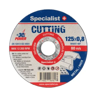 SPECIALIST+ metalo pjovimo diskas CUTTING, 125x0,8x22 mm
