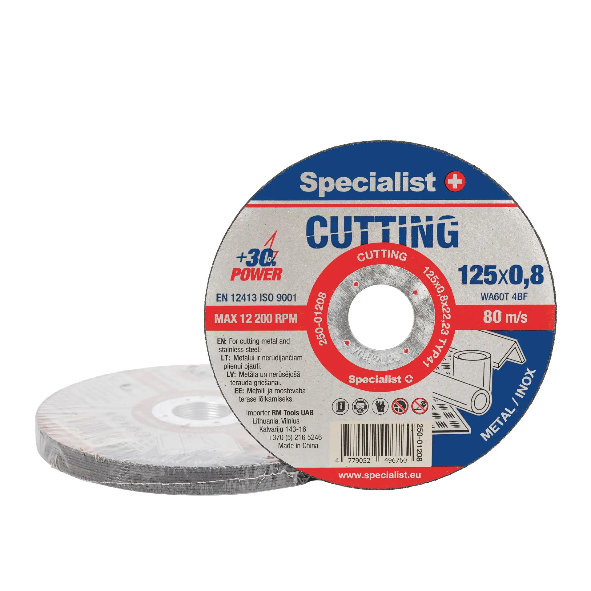 SPECIALIST+ metalo pjovimo diskas CUTTING, 125x0,8x22 mm - Image 4